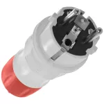 WT-54 Wtyczka rozbieralna prosta Uni Schuko EXTREM 2p+Z, 16A; IP 54; szaro-czerwony
