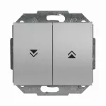 WP-10O Wyłącznik żaluzjowy-ONYX- zwierny p/t 10A,250V; srebro