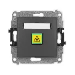 ICON Mechanizm gniazda światłowodowego/optycznego pojedynczego grafitowy mat