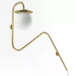 COTTON kinkiet fi100 max.1x1,9W, G9, 230V, przewód transparentny, kolor złota (gładki mat) DM101/LA42/A1/L/B/962