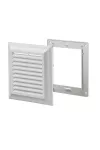 kratka wentylacyjna 140x140 mm z siatką bez kołnierza, biała