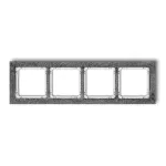 DECO Ramka uniwersalna poczwórna - beton (ramka: antracytowa; spód: biały)