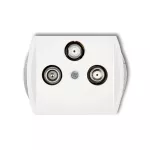 TREND Mechanizm gniazda abonenckiego 2 wyjścia SAT + TV biały