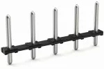 Listwa pinów lutowniczych Pin lutowniczy Ø 1,4 mm konstrukcja prosta, czarna 2092-3704