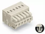1-przewodowe gniazdo CAGE CLAMP®, pełna ochrona przed błędnym wetknięciem, jasnoszary 734-104/008-000