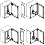 Zestaw wykonćzeniowy do łączników obudów PLA, PLAZ dla wersji bez daszka 320 mm, PanelSet