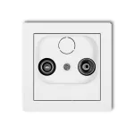 DECO Mechanizm gniazda abonenckiego RTV końcowego 2dB biały mat