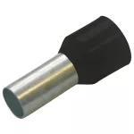 HTI - 1,5/18 końc. Tulejkowa izol.  czarne 100szt