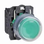 Harmony XB5 Przycisk okapturzony, zielony, plastikowy