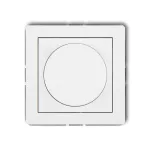 DECO Mechanizm elektronicznego regulatora oświetlenia przyciskowo-obrotowego do lamp LED biały mat
