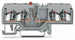 Złączka do zabudowy elementów 4-przewodowe, szara 280-658/281-413