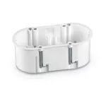 PK-62/60G + KOD Puszka końcowa dwukrotna 62x60 p/t, głęboka do płyt gipsowych, o rozstawie 71 mm; biała