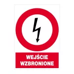 Znak elektryczny zakazu 148X210 
