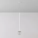 CLAR 500 fi100 wisząca wpust LED 2,7W/298lm/3000K, 230V, przewód transparentny, biały sygnałowy (mat struktura) RAL 9003