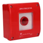 LAMPKA CZERWONA W OBUDOWIE Z SZYBKĄ 24V DC