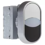 PRZYCISK DWUKLAWISZOWY 1 ROZ 1 ZWIERNY BIAŁO-CZARNY SP22-2KL-11-24-LED\B/CZ