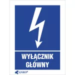 WYŁĄCZNIK GŁÓWNY 52X74 FOLIA SAMOPRZYLEPNA