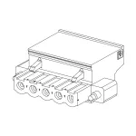 Modicon X80, zestaw 2 zdejmowanych bloków zaciskowych, zaciski klatkowe, do modułów zasilających M340