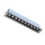 DENON RT wpust stropowy 30W/3000lm/34D/930, srebrny aluminiowy (mat struktura) RAL 9006