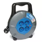 PZ-HOME/10M/3X1/H03VV-F Przedłużacz bębnowy domowy HOME LINE IP20 4x2p+Z, kasetowy; 10A,H03VV-F; 3X1; 10m; czarny