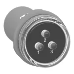 Harmony XB5 Lampka sygnalizacyjna napięcie 3 fazowe, wskaźnik z 3 LED, biała, 400 V AC