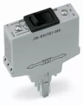 Moduł łącznika, z przełącznikiem monostabilnym, napięcie łączeniowe 250 V AC, prąd łączeniowy 6 A, szary