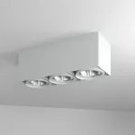 TITO C4 stropowy max. 3x13W, GU10, 230V, srebrny aluminiowy (mat struktura) RAL 9006