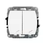 TREND Mechanizm łącznika podwójnego schodowego biały