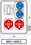 Rozdzielnica 1*16A/4p; 1*32A/4p; 2*250V; TVM 21; IP54; wył 0-1