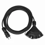 PS-X3/44S/25M/3X2,5/H05RR-F Przedłużacz budowlany 3gniazdowy; SCHUKO; IP44; 16A; H05RR-F; 3x2,5; 25m; czarny