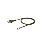 Przewód przyłączeniowy z zalewaną wtyczką płaską złoty PVC 250V~/2,5A 2x0,5mm² - 2m S-13-0,50-2-15
