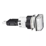 Harmony XB6 Kompletny wskaźnik świetlny, Biały, LED, Kwadratowy, 12...24 V AC/DC, 16 mm, Plastikowy