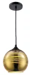 Lampa sufitowa AURIGA 1x40W D15 złoto 3D fala