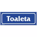 TABLICZKA OSTRZEGAWCZA / TOALETA, FOLIA SAMOPRZYLEPNA