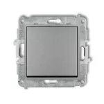 ICON Mechanizm łącznika zwiernego, jednobiegunowego (jeden klawisz bez piktogramu) srebrny metalik