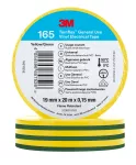 Winylowa taśma elektroizolacyjna 3M™ Temflex™ 165, zielona/żółta, 19mm x 20m