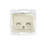 DOMO 01-1380-030 pe Gniazdo telefoniczne podwójne niezależne (2xRJ11)