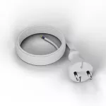 PP-21/5M/2X1/H05VV-F Przewód przyłączeniowy z wtyczką prostą IP20; 2x1; H05VV-F; 5m; biały