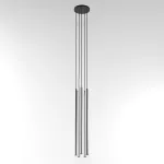 NER PANEL ZBH5 wisząca max. 5x2,5W, G9, 230V, przewód czarny, kolor srebra (gładki mat)