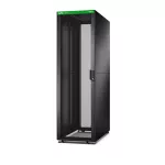 Szafa Easy Rack 600mm/42U/1100mm z dachem, panelem bocznym, kółkami, nóżkami i 4 wspornikami, bez podłogi, czarna