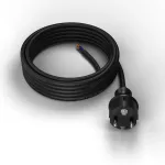 PP-40H/5M/3X1,5/H05VV-F Przewód przyłączeniowy z wtyczką prostą IP44; 3x1,5; H05VV-F; 5m; czarny