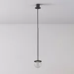 CLAR 450 fi100 wisząca LED 2,7W/298lm/3000K, 230V, przewód czarny guma, czarny (mat) RAL 9017
