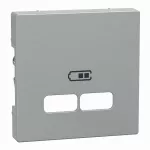 Merten, System M, płytka centralna gniazda ładowania USB, aluminium