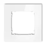 ICON Ramka uniwersalna pojedyncza kwadratowa - efekt szkła (ramka: biała; spód: biały) biały