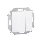 SIMON 15 WS15-1591391-030 Łącznik trójobwodowy (moduł) 10AX, 250V~, zaciski śrubowe; biały