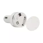 Ładowarka samoch.USB 3w1 z automatycznie zwijanym kablem 75cm, 3 wtyki (Micro USB, USB-C, Apple 8-pin)