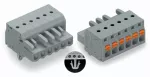 1-przewodowe gniazdo przycisk Push-in CAGE CLAMP®, szara 2231-113/008-000