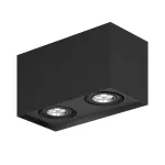 ALEJO S2 stropowy max. 2x35W, GU10, 230V, czarny głęboki (mat struktura) RAL 9005