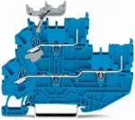 Dwupiętrowa złączka 1-przewodowa/1-pinow złączka przelotowa/przelotowa, niebieska 2022-2204