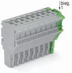 1-przewodowe gniazdo Push-in CAGE CLAMP®, szary/żółto-zielony 2022-110/000-036